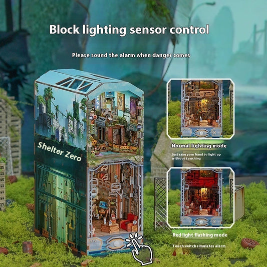 Handgemaakte 3D-assemblage van stereoscopische boeken