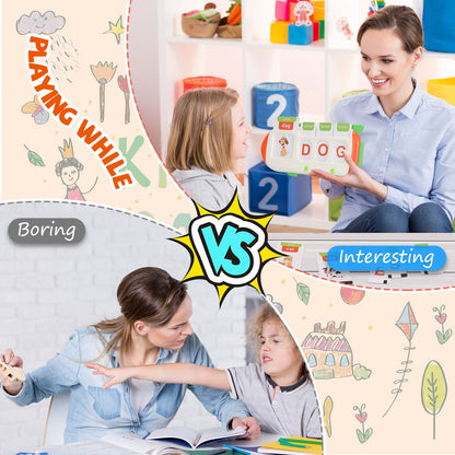 Pratende flitskaarten en vingertelbord, interactief leerspeelgoed voor kinderen vanaf 3 jaar, alfabetische woorden, liedjes leren