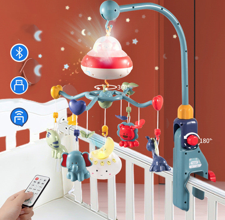 Cartoon Baby Rammelaars Beugel Intelligente Draaiende Elektrische Rammelaars Cadeau Babykamerdecoratie