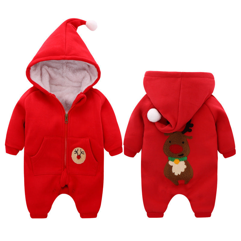 Warm baby rompertje met fleece
