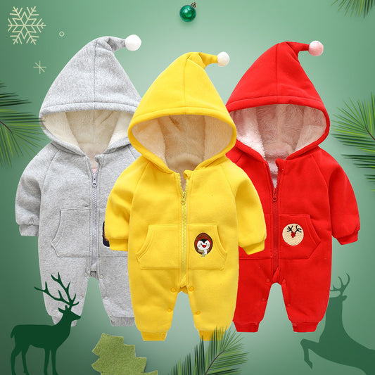 Warm baby rompertje met fleece