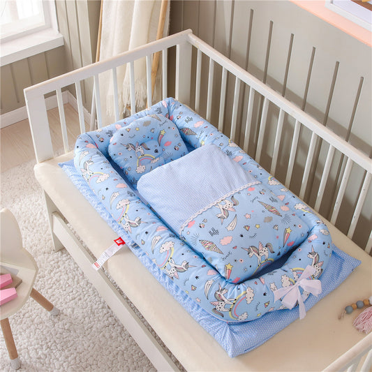 Babybedje Anti-druk Pasgeboren Opvouwbaar Draagbaar Babybedje Middenbed Baby Matras Bionic Reisbedje