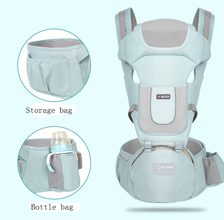 Babydraagzak met multifunctionele voorstoel voor kinderen, vier seizoenen universeel baby-artefact voor en na dubbel gebruik