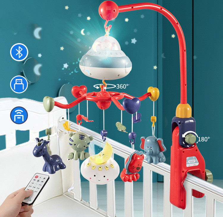 Cartoon Baby Rammelaars Beugel Intelligente Draaiende Elektrische Rammelaars Cadeau Babykamerdecoratie