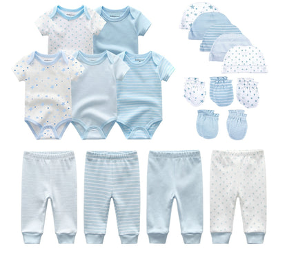 Katoenen XINGX 19-delige set Baby romper Broek Muts Handschoenen Combinatiepak