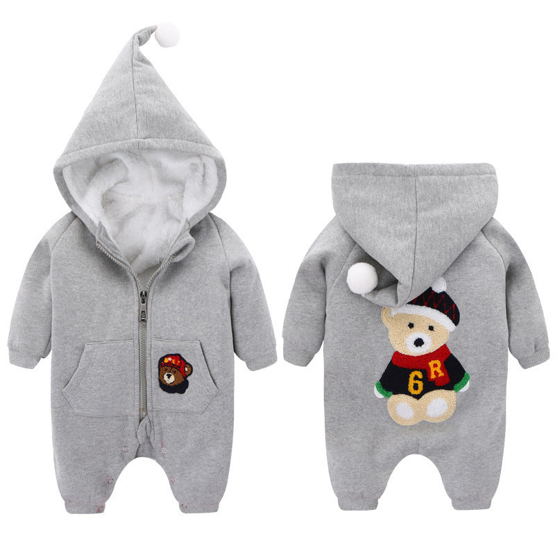 Warm baby rompertje met fleece
