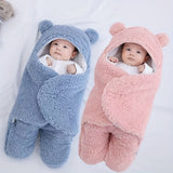 Winterslaapzak voor baby's met berenmotief, geschikt voor baby's van 0-10 maanden, zacht slaapmatje met afneembaar kussen
