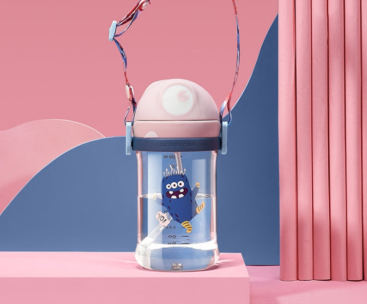 Babycare 240ml Baby Sippy Cup Leuke Vorm Anti-Verstikking Rietje Baby Waterfles 