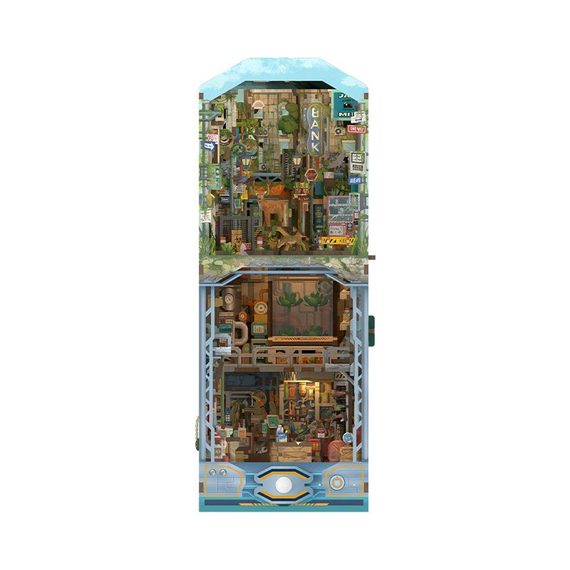 Handgemaakte 3D-assemblage van stereoscopische boeken