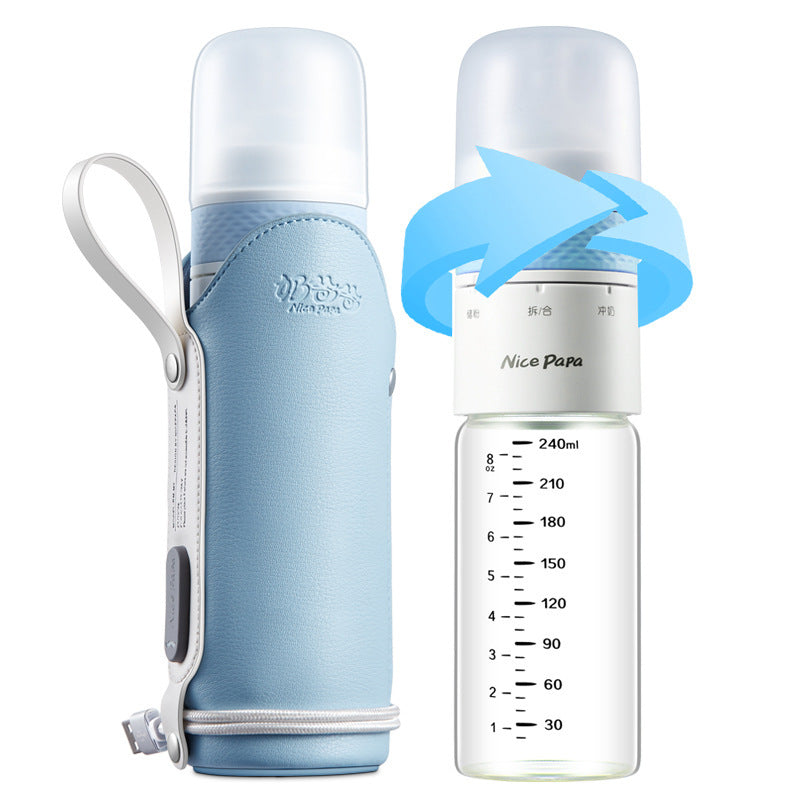 Draagbare glazen fles voor baby's, thermostatische melkfles