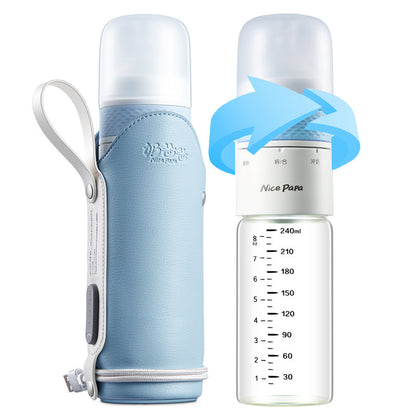 Draagbare glazen fles voor baby's, thermostatische melkfles