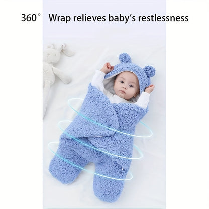 Winterslaapzak voor baby's met berenmotief, geschikt voor baby's van 0-10 maanden, zacht slaapmatje met afneembaar kussen