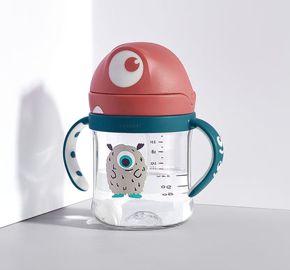 Babycare 240ml Baby Sippy Cup Leuke Vorm Anti-Verstikking Rietje Baby Waterfles 