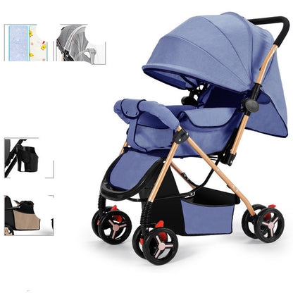 Kinderwagens kunnen zitten of liggen en kunnen licht worden opgevouwen om schokken te absorberen
