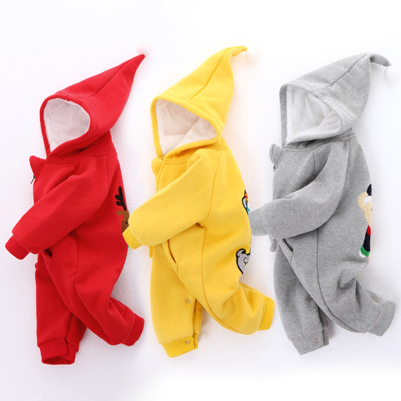 Warm baby rompertje met fleece