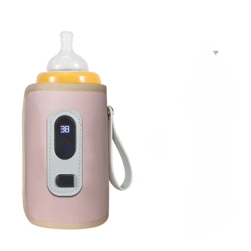 USB Milk Water Bottle Warmer  for Breastmilk and Formula with Led Display, 5 Temperature Adjustable Baby Milk Warm Keeper