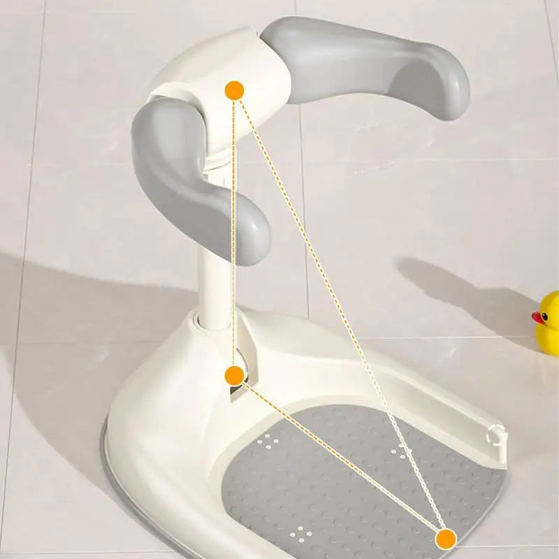 Baby Bath Support Adjustable Baby Bath Tub with Shower Stand Foldable Infant Bath Stand for Toddlers 6-36 Months Babies
