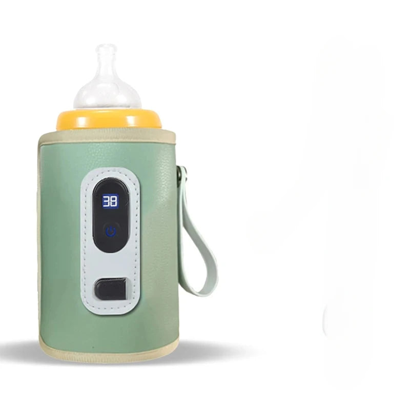 USB Milk Water Bottle Warmer  for Breastmilk and Formula with Led Display, 5 Temperature Adjustable Baby Milk Warm Keeper