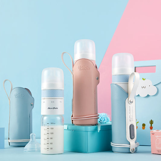 Draagbare glazen fles voor baby's, thermostatische melkfles