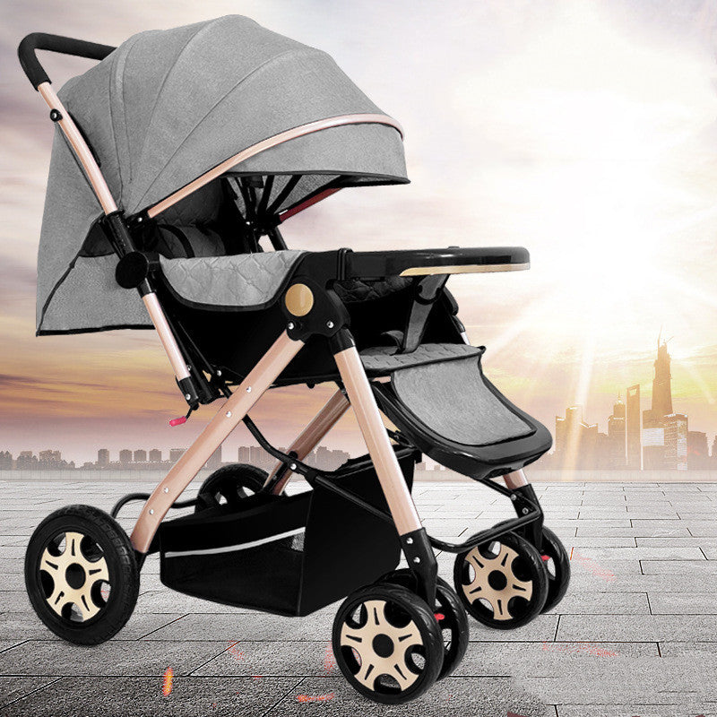 Kinderwagens kunnen zitten of liggen en kunnen licht worden opgevouwen om schokken te absorberen
