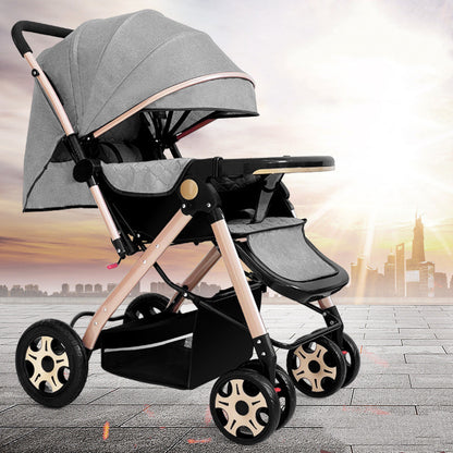 Kinderwagens kunnen zitten of liggen en kunnen licht worden opgevouwen om schokken te absorberen