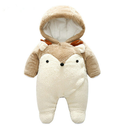 Babyrompertjes, buitenkleding, plus dikke fluwelen gewatteerde knuffels, katoenen kledingvoetjes