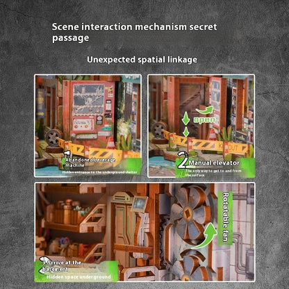 Handgemaakte 3D-assemblage van stereoscopische boeken