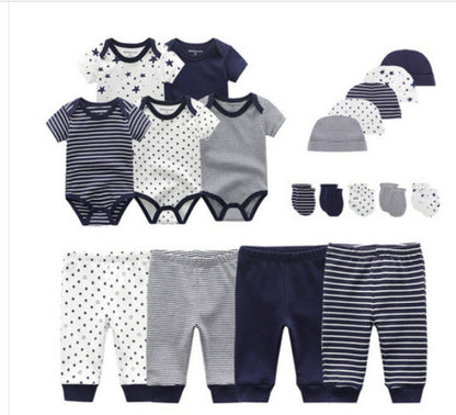 Katoenen XINGX 19-delige set Baby romper Broek Muts Handschoenen Combinatiepak